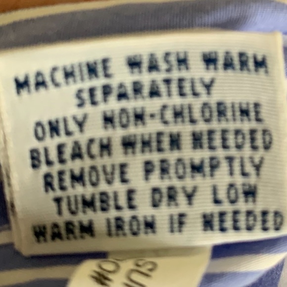 Blue with White Stripes Classic Fit Long Sleeve Button Down Shirt - Picture 7 of 7